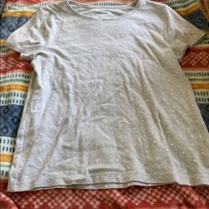 grey with white polka dots